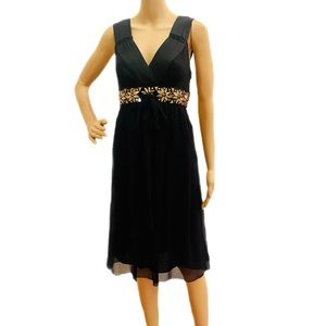 Banana Republic Golden Floral Ribbon Dress